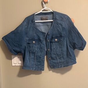 Torrid Women's Dark Blue Cropped Jean Jacket